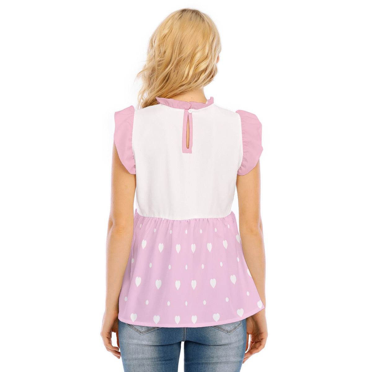 'Mommy's Little Love Bug' Pink Ruffle Blouse - Puppy's Aesthetics