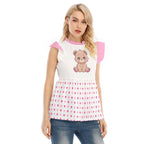 Sweetheart Bear Ruffle Blouse - Puppy's Aesthetics