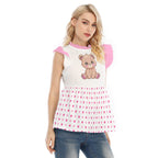 Sweetheart Bear Ruffle Blouse - Puppy's Aesthetics
