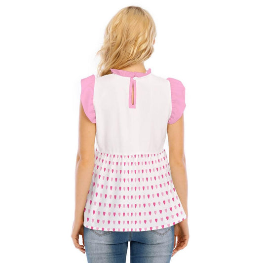 Sweetheart Bear Ruffle Blouse - Puppy's Aesthetics